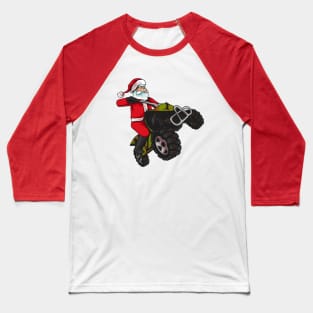 ATV Santa Claus Off Road Christmas Baseball T-Shirt